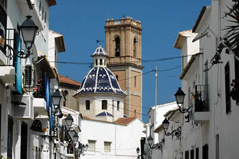 Altea's old town is popular with artists