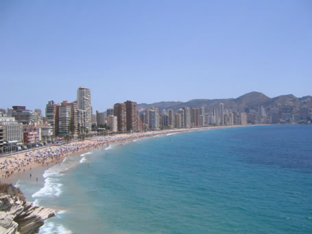 The beach in Benidorm. Property in Benidorm, villas in Benidorm