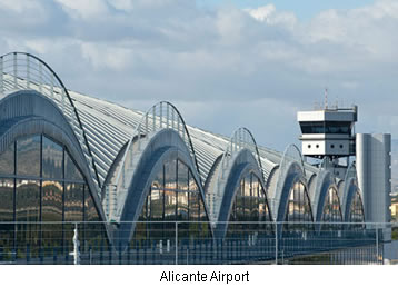 Alicante Airport, Costa Blanca. External view of the new terminal. Alicante Airport, Costa Blanca. External view of the new terminal.